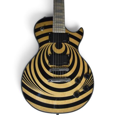 Custom Crown Buzzsaw Bullseye Zakk Wylde Cream Vertigo Finish Electric Guitar
