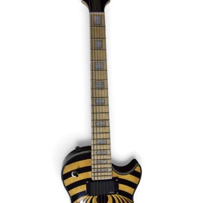 Custom Crown Buzzsaw Bullseye Zakk Wylde Cream Vertigo Finish Electric Guitar - Image 4