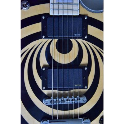 Custom Crown Buzzsaw Bullseye Zakk Wylde Cream Vertigo Finish Electric Guitar - Image 3