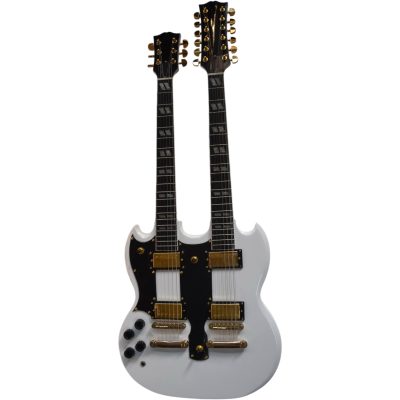 Custom Crown SG Don Felder Alphine White Double Neck 12 6 String EDS1275 Electric Guitar - Image 2