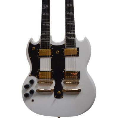 Custom Crown SG Don Felder Alphine White Double Neck 12 6 String EDS1275 Electric Guitar
