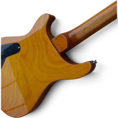 Custom Monarch McCarty Violet Purple Quilted Maple Top Guitar Bird On A Branch And Full Moon Graphic - Image 12