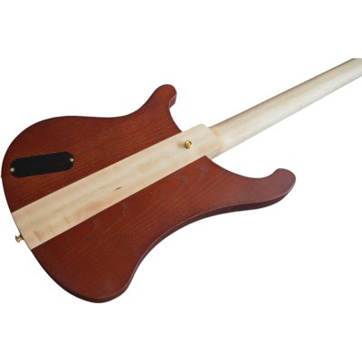 Custom Nova Lemmy Kilmister 4004 Stain Walnut Finish Hand Carved Oak Leaf 4 String Bass - Image 7