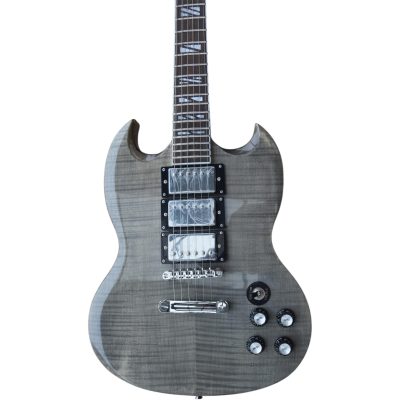 Custom Crown SG Supreme Gray Flamed Maple Top Electric Guitar 3 Pickups