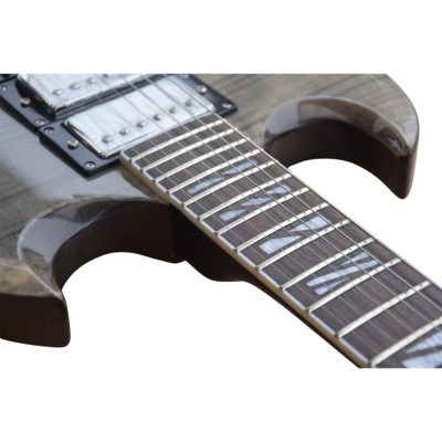 Custom Crown SG Supreme Gray Flamed Maple Top Electric Guitar 3 Pickups - Image 9