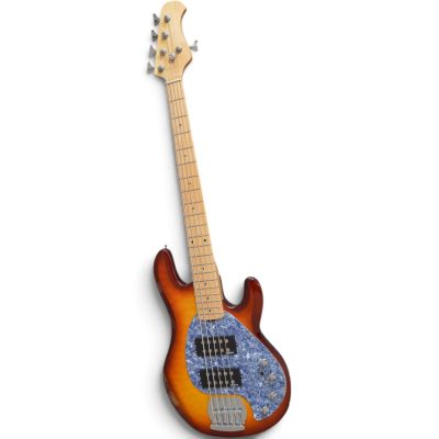 Custom Aether Sting Sunburst Quilted Maple Top 5 String Bass - Image 3