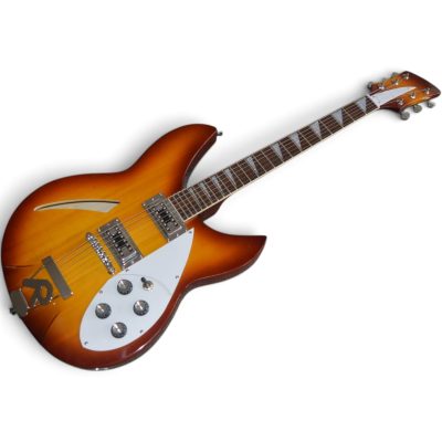 Custom Nova Tobacco Burst 330 2 Pickups 6 String Electric Guitar - Image 3