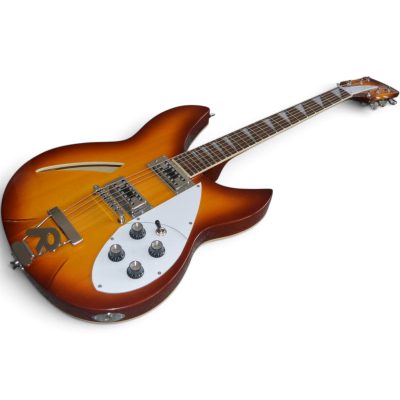 Custom Nova Tobacco Burst 330 2 Pickups 6 String Electric Guitar - Image 6