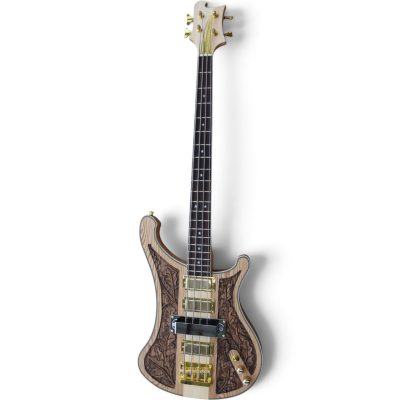 Custom Nova 4003 Naturalglo Lemmy Kilmister Finish 4 String Bass Oak Carved Leaves - Image 17
