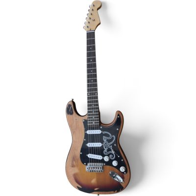 Custom Regent SRV Heavy Aged Relic Finish Stevie Ray Tobacco Sunburst Electric Guitar - Image 2