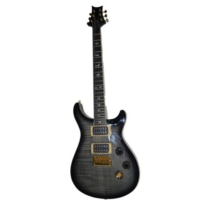 Custom Monarch Gray Black Burst Flamed Maple Top Electric Guitar - Image 9