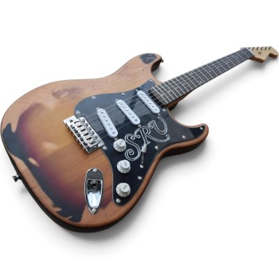 Custom Regent SRV Heavy Aged Relic Finish Stevie Ray Tobacco Sunburst Electric Guitar - Image 7