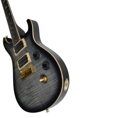 Custom Monarch Gray Black Burst Flamed Maple Top Electric Guitar - Image 6