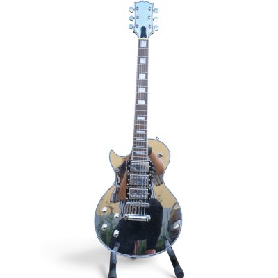 Custom Crown Full Chrome Mirror Abalone Shell Purfling Binding 3 Pickups Electric Guitar - Image 3