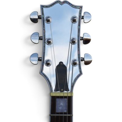 Custom Crown Full Chrome Mirror Abalone Shell Purfling Binding 3 Pickups Electric Guitar - Image 4