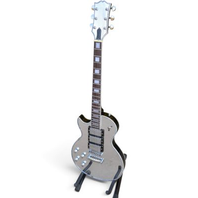 Custom Crown Full Chrome Mirror Abalone Shell Purfling Binding 3 Pickups Electric Guitar - Image 5