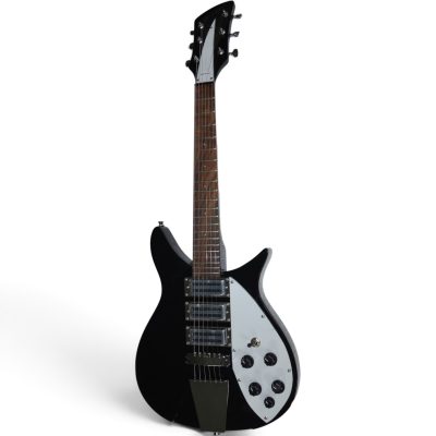 Custom Nova Black Jetglo 325 Lennon 6 String Electric Guitar - Image 5