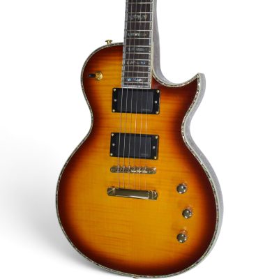 Custom Obsidian Deluxe Vintage Sunburst Flamed Maple Top Electric Guitar