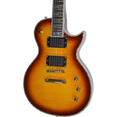 Custom Obsidian Deluxe Sunburst Flamed Maple Top Electric Guitar