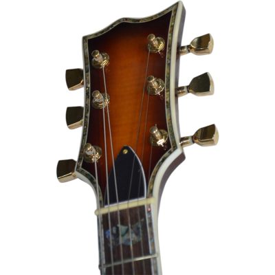 Custom Obsidian Deluxe Sunburst Flamed Maple Top Electric Guitar - Image 4