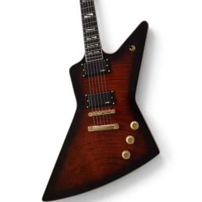 Custom Crown Tobacco Sunburst Flamed Maple Top Modernistic Explorer Electric Guitar