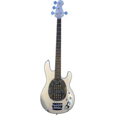 Custom Aether Sting Silver Metallic Finish 4 String Bass - Image 4