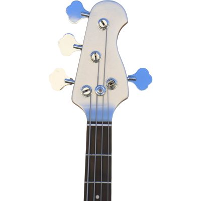 Custom Aether Sting Silver Metallic Finish 4 String Bass - Image 6