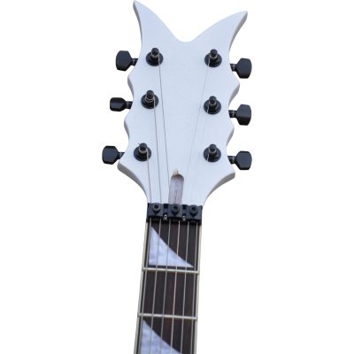 Custom Norturne Beast Carved Medusa White Electric Guitar Floyd Rose Tremolo - Image 4