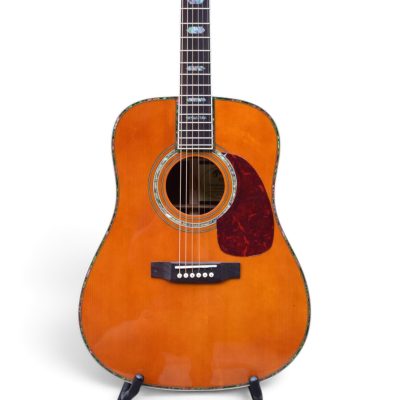 Custom Vertex D45 Amber Finish Solid Spruce Top Acoustic Electric Guitar Fishman Pickups