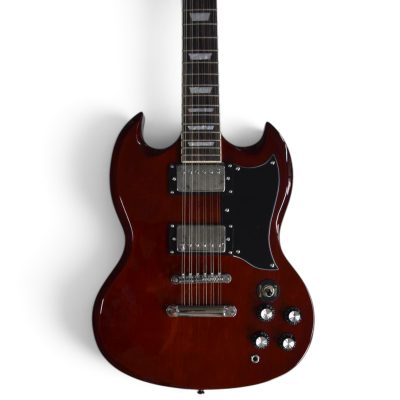 Custom Crown SG Burgundy Red Wine 12 String Electric Guitar