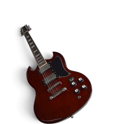Custom Crown SG Burgundy Red Wine 12 String Electric Guitar - Image 5