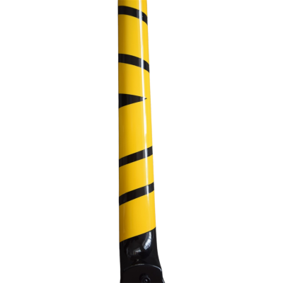 Custom Race Performer Flying V Stryper Graphic Yellow Black Stripes Floyd Rose Tremolo Guitar - Image 9