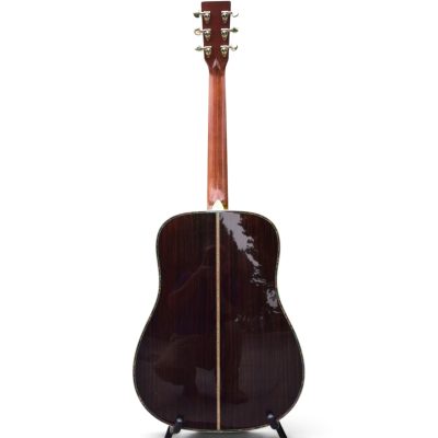 Custom Vertex D45 Amber Finish Solid Spruce Top Acoustic Electric Guitar Fishman Pickups - Image 9
