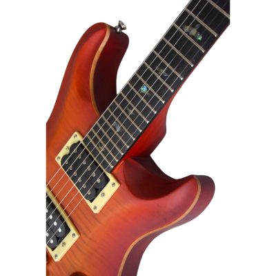 Custom Monarch Santana Vintage Sunburst Flamed Maple Top Electric Guitar - Image 4