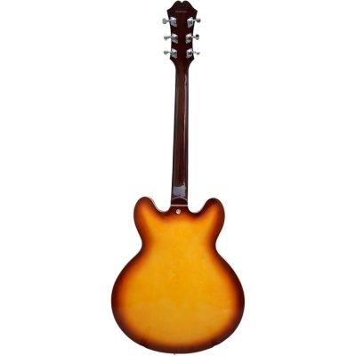 Custom Crown 335 Lennon Vintage Sunburst 6 String Electric Guitar - Image 5