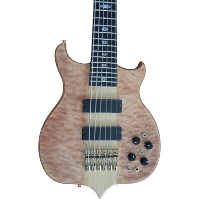 Custom Cylinder Alembic Quilted Maple Top Finish 6 String Bass