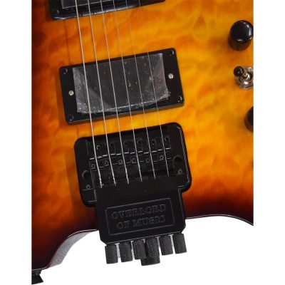 Custom Diplomat Sunburst Quilted Maple Top Double Neck Headless 4 String Bass Neck 6 String Guitar Neck - Image 5