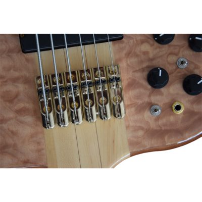 Custom Cylinder Alembic Quilted Maple Top Finish 6 String Bass - Image 8