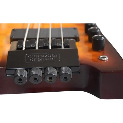 Custom Diplomat Sunburst Quilted Maple Top Double Neck Headless 4 String Bass Neck 6 String Guitar Neck - Image 10