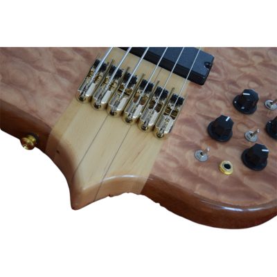 Custom Cylinder Alembic Quilted Maple Top Finish 6 String Bass - Image 9