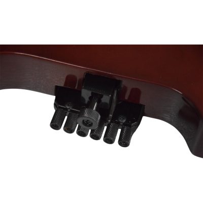 Custom Diplomat Sunburst Quilted Maple Top Double Neck Headless 4 String Bass Neck 6 String Guitar Neck - Image 12