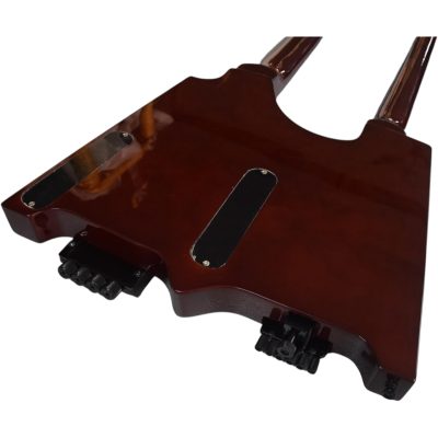 Custom Diplomat Sunburst Quilted Maple Top Double Neck Headless 4 String Bass Neck 6 String Guitar Neck - Image 13