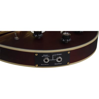Custom Crown 335 Dark Purple Satin Finish 6 String Electric Guitar Bigsby Tremolo - Image 7