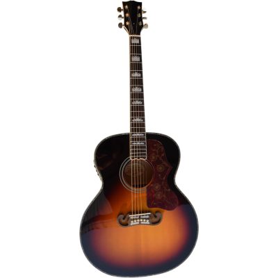 Custom Crown SJ200 Sunburst Acoustic Electric Guitar Fishman Pickups - Image 2