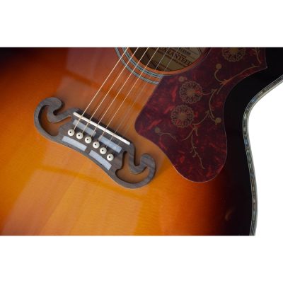 Custom Crown SJ200 Sunburst Acoustic Electric Guitar Fishman Pickups - Image 7