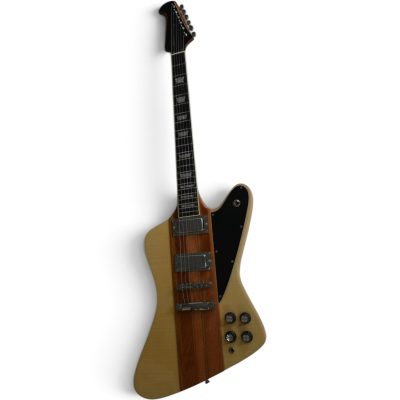 Custom Crown Firebird Flame Maple Outer Body Wings Mahogany Walnut Neck Through Johnny Mini Humbuckers - Image 3