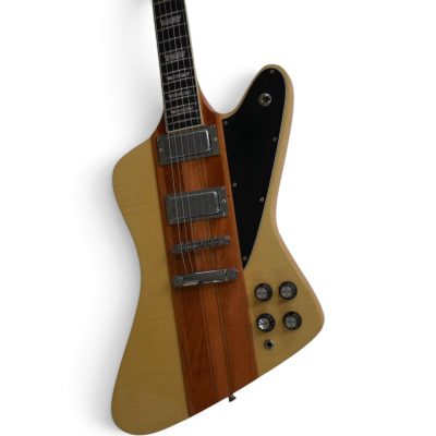 Custom Crown Firebird Flame Maple Outer Body Wings Mahogany Walnut Neck Through Johnny Mini Humbuckers