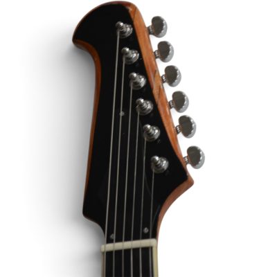 Custom Crown Firebird Flame Maple Outer Body Wings Mahogany Walnut Neck Through Johnny Mini Humbuckers - Image 5