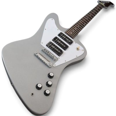 Custom Crown Noel Non Reverse Firebird Silver Gray Electric Guitar 3 Pickups - Image 5