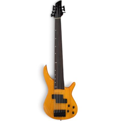 Custom Tornado Natural Finish 7 String Fretless Bass Humbucker Soapbar Pickups - Image 2